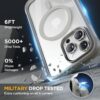 71R0DlvlkHL._AC_SL1500_ Miracase Glass Series Designed for iPhone 14 Pro Max Case 6.7 Inch, Upgrade Full-Body Magnetic Case with Built-in 9H Tempered Glass Screen Protector, with Camera Lens Protector, Magnetic Gray