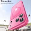 71RD8D7MoyL._AC_SL1500_ ESR for iPhone 17 Pro Case, Camera Control Cover, Compatible with MagSafe, Shockproof Military-Grade Protection, Magnetic Phone Case for iPhone 17 Pro, Classic Hybrid Case, Frosted Pink
