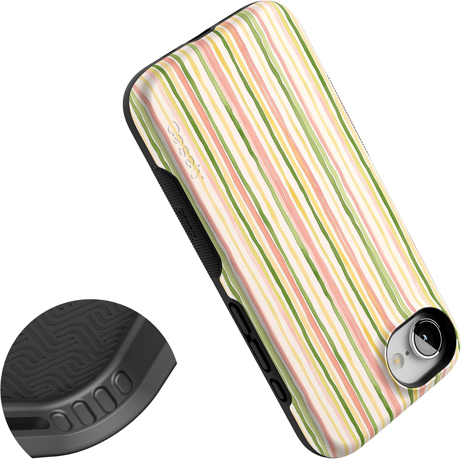 71RJZGOs3kL._AC_SL1500_ Casely iPhone 17e Case | Sweet Stripes | Rainbow Pastel | Bold Protective Design | Compatible with MagSafe