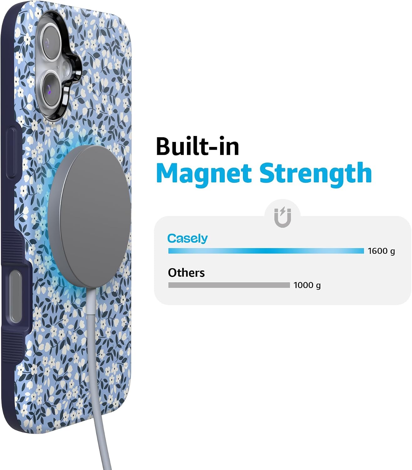 71ROD-OwS2L._AC_SL1500_ Casely iPhone 16 Plus Case | Picking Daisies | Cottagecore | Bold Protective Design | Compatible with MagSafe