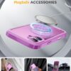 Miracase for iPhone 16 Case 6.1'', [Bubble Free] Full-Body Bumper Phone case with Built-in Full Glass Screen &Camera Control,No Gap,Compatible with MagSafe,Drop Proof 16 Cover,Pink