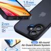Eastinbox for iPhone 17 Case [16FT Military Grade Shockproof], Anti-Slip Anti-Scratch, Slim Translucent Frosted Matte Phone Cover, Case for i Phone17 6.3", Black