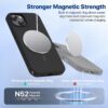 Miracase Magnetic for iPhone 13 Case, [Soft Anti-Scratch Microfiber Lining], Compatible with MagSafe, Liquid Silicone Case Shockproof Drop Protection Phone Case for 13, Black Magnetic