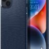 Spigen Liquid Air Designed for iPhone 14 Case (2022) [Military-Grade Protection] - Navy Blue