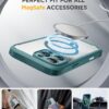 Miracase Magnetic for iPhone 16 Pro Case Full-Body Phone with Built-in Glass Screen Protector, [Compatible with MagSafe] Military Drop Proof 16 Pro Cover Bumper 6.3 inch, Green