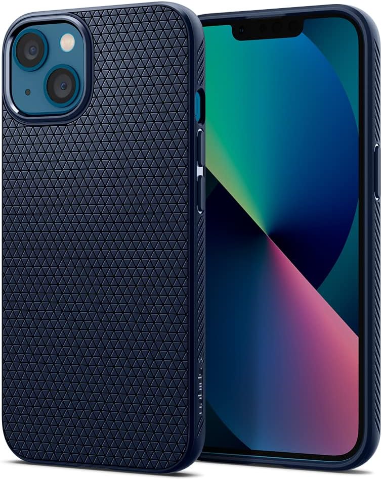 71SrbrUSRL._AC_SL1000_ Spigen Liquid Air Designed for iPhone 13 Case (2021) - Navy Blue