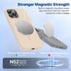 Miracase Magnetic for iPhone 13 Pro Case, [Soft Anti-Scratch Microfiber Lining], Compatible with MagSafe, Liquid Silicone Shockproof Drop Protection Phone Case for 13 Pro, Sand