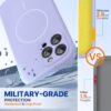 Miracase Magnetic for iPhone 14 Pro Max Case, [Soft Anti-Scratch Microfiber Lining], Compatible with MagSafe, Silicone Shockproof Protection Phone Case for iPhone 14 Pro Max,Light Purple
