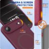 71T0G7xa9gL._AC_SL1500_ Miracase Magnetic for iPhone Air Case, Compatible with MagSafe, Integrated Silicone Camera Control Cover, 3.0mm Thicken Shockproof Drop Protection Phone Case for 17 Air,Wine Red