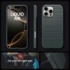 Spigen Liquid Air Designed for iPhone 16 Pro Case [NOT Compatible with MagSafe], [Military-Grade Protection] - Abyss Green