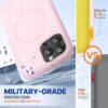 Miracase Magnetic for iPhone 13 Pro Case, [Soft Anti-Scratch Microfiber Lining], Compatible with MagSafe, Liquid Silicone Shockproof Drop Protection Phone Case for 13 Pro, Sand Pink