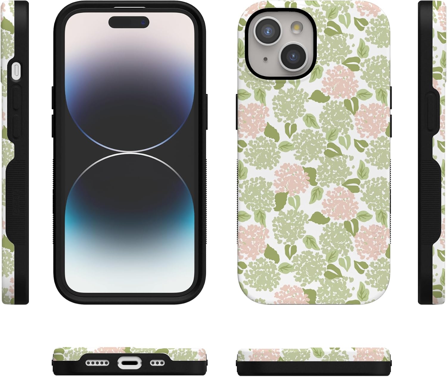 71Tuq-vkFL._AC_SL1500_ Casely iPhone 15 Plus Case | Hydrangea Haze | Floral Garden | Bold Protective Design | Compatible with MagSafe