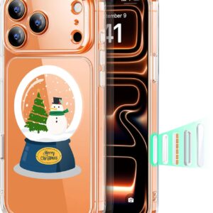 Miracase Magnetic for iPhone 17 Case, Compatible with MagSafe, Integrated Silicone Camera Control Cover, 3.0mm Thicken Shockproof Drop Protection Phone Case for 17,Sunset Orange