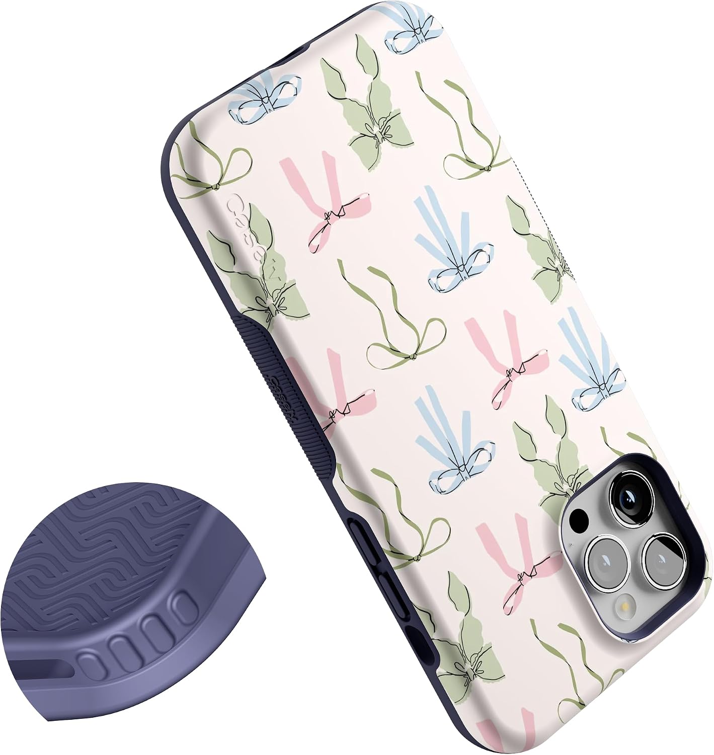 71UDWpI-JML._AC_SL1500_ Casely iPhone 12 Pro Max Case | Whimsy Girlie | Pastel Bows | Bold Protective Design | Compatible with MagSafe