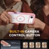 Miracase Magnetic for iPhone Air Case 6.5" [Compatible with MagSafe] Full-Body Phone Case with Built-in Glass Screen Protector & Camera Control,Drop Proof iPhone 17 Air Case Cover, Pink