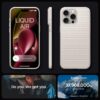 Spigen Liquid Air Designed for iPhone 15 Pro Case (2023) [Military-Grade Protection] - Natural Titanium