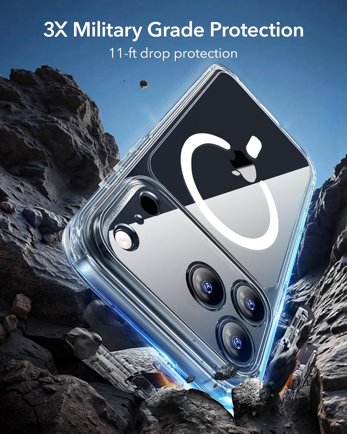 ESR for iPhone 17 Pro Case, Camera Control Cover, Compatible with MagSafe, Shockproof Military-Grade Protection, Magnetic Phone Case for iPhone 17 Pro, Classic Hybrid Case, Clear