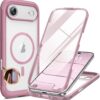 Miracase Magnetic for iPhone Air Case 6.5" [Compatible with MagSafe] Full-Body Phone Case with Built-in Glass Screen Protector & Camera Control,Drop Proof iPhone 17 Air Case Cover, Lilac
