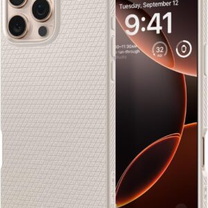 Spigen Liquid Air Designed for iPhone 16 Pro Case [NOT Compatible with MagSafe], [Military-Grade Protection] - Natural Titanium