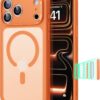 71VDmPVaDHL._AC_SL1500_ ESR for iPhone 17 Pro Case, Camera Control Cover, Compatible with MagSafe, Shockproof Military-Grade Protection, Magnetic Phone Case for iPhone 17 Pro, Classic Hybrid Case, Frosted Orange