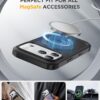 Miracase for iPhone 17 Pro Max Case with 360° Magnetic Ring Stand [Compatible with Magsafe] Full-Body Drop Proof Bumper Phone Case with Built-in 9H Tempered Glass Screen Protector,Black