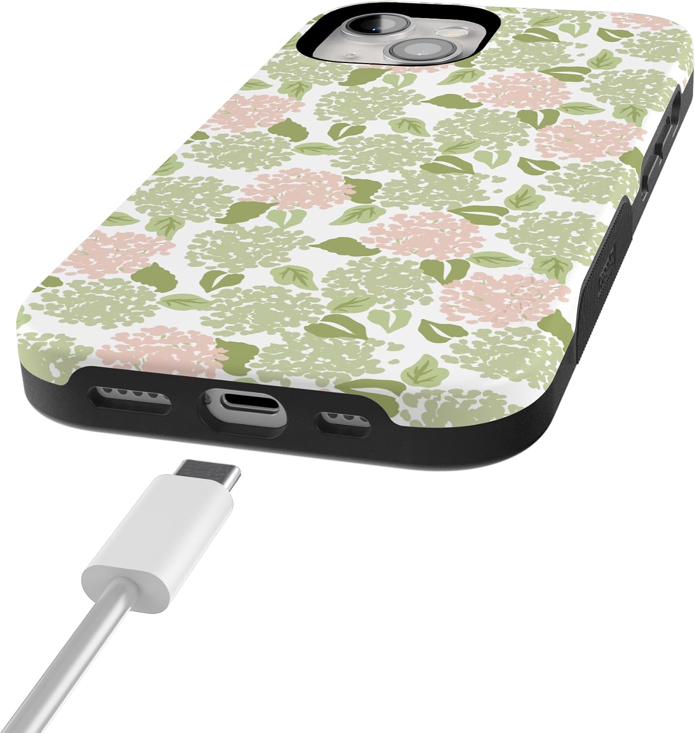 71WImE7iUL._AC_SL1500_ Casely iPhone 15 Plus Case | Hydrangea Haze | Floral Garden | Bold Protective Design | Compatible with MagSafe