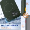 Miracase Compatible with iPhone 15 Case, [Soft Anti-Scratch Microfiber Lining], Liquid Silicone Case Gel Rubber Shockproof Drop Protection Phone Case for iPhone 15, Dark Green
