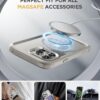 Miracase Magnetic for iPhone 15 Pro Case [Compatible with MagSafe] Full-Body Phone case with Built-in Glass Screen Protector& Camera Protector, Military Drop Proof 15 Pro Cover,Titan