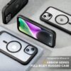 71XK6SyWXL._AC_SL1500_ Miracase Glass Series Designed for iPhone 14 Plus Case 6.7 inch, Upgrade Full-Body Magnetic Clear Case with Built-in 9H Tempered Glass Screen Protector,Compatible with MagSafe, Black