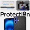 Spigen Liquid Air Designed for iPhone 16 Case [NOT Compatible with MagSafe], [Military-Grade Protection] - Matte Black