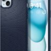 Spigen Liquid Air Designed for iPhone 15 Plus Case (2023) [Military-Grade Protection] - Navy Blue