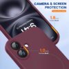 Miracase Compatible with iPhone 16 Case, [Soft Anti-Scratch Microfiber Lining], Compatible with MagSafe, Liquid Silicone Case Shockproof Drop Protection Phone Case for 16,Wine Red