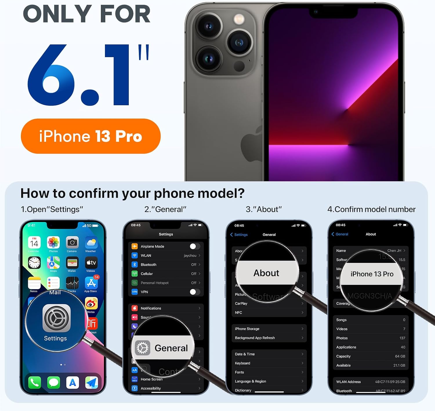 Miracase Magnetic for iPhone 13 Pro Case, [Soft Anti-Scratch Microfiber Lining], Compatible with MagSafe, Liquid Silicone Shockproof Drop Protection Phone Case for 13 Pro, Sand