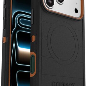 OtterBox iPhone 17 Pro Max (Only) - Defender Series Case - Black Chateau (Black & Orange) - Snaps on MagSafe - Tough - Rugged & Durable