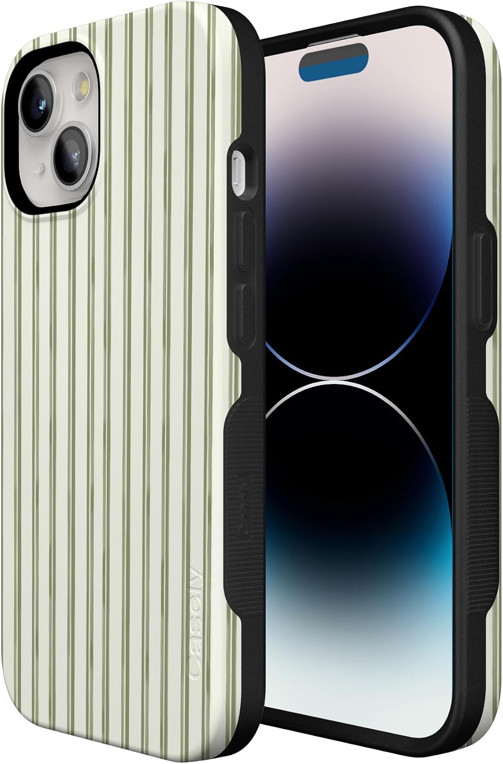 71YsbLhFG0L._AC_SL1500_ Casely iPhone 15 Case | Linen Stripe | The Boyfriend Collection | Bold Protective Design | Compatible with MagSafe
