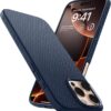 Spigen Liquid Air Designed for iPhone 16 Pro Max Case [NOT Compatible with MagSafe], [Military-Grade Protection] - Navy Blue