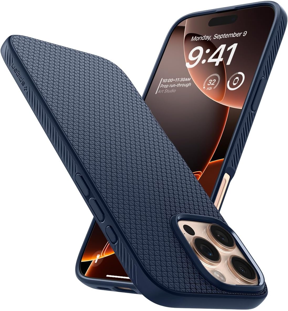 Spigen Liquid Air Designed for iPhone 16 Pro Max Case [NOT Compatible with MagSafe], [Military-Grade Protection] - Navy Blue
