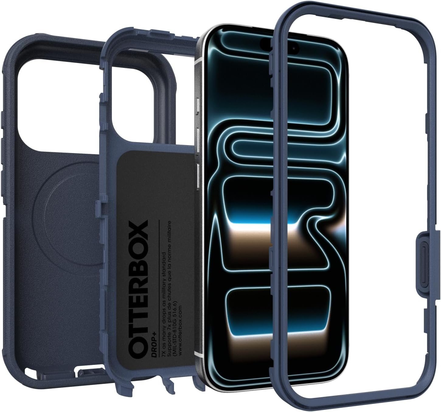 71ZgOrdkqgL._AC_SL1500_ OtterBox iPhone 17 Pro Defender Pro Series Case - Blue Sentiment - Tough, Rugged & Durable iPhone Case, Snaps on MagSafe