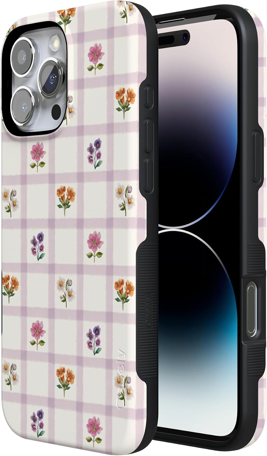 71ZyVIqO6vL._AC_SL1500_ Casely iPhone 16 Pro Case | Meadow Check | Floral Gingham | Bold Protective Design | Compatible with MagSafe