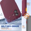 Miracase Compatible with iPhone 16 Case, [Soft Anti-Scratch Microfiber Lining], Compatible with MagSafe, Liquid Silicone Case Shockproof Drop Protection Phone Case for 16,Wine Red
