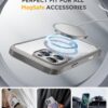 Miracase for iPhone 16 Pro Case Full-Body Phone with Built-in Glass Screen Protector, [Compatible with MagSafe] Military Drop Proof 16 Pro Cover Bumper 6.3 inch, Grey