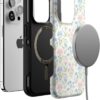 71aoXVAycLL._AC_SL1500_ Casely iPhone 15 Pro Case | Sunday Best | Pastel Garden | Bold Protective Design | MagSafe Compatible Design