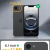 Miracase for iPhone 17e Case & iPhone 16e Case, Full-Body Phone with Built-in Glass Screen Protector, [Magnetic with MagSafe] Military Drop Proof 17 E/ 16 E Cover, Clear Black