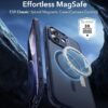 71b7NzC7HL._AC_SL1500_ ESR for iPhone 17 Case, Camera Control Cover, Compatible with MagSafe, Shockproof Military-Grade Protection, Magnetic Phone Case for iPhone 17, Classic Hybrid Case, Frosted Blue