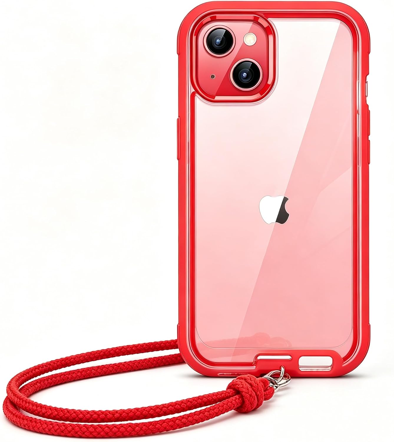 71bZB44nIWL._AC_SL1500_ Miracase Compatible with iPhone 13 mini Crossbody & Lanyard Cases Neck Strap Adjustable Shockproof Drop Protection Phone Cover, Red