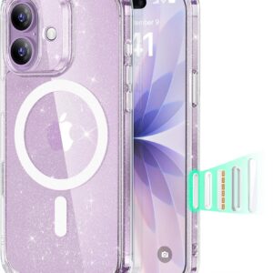 ESR for iPhone 17 Case, Camera Control Cover, Compatible with MagSafe, Shockproof Military-Grade Protection, Magnetic Phone Case for iPhone 17, Classic Hybrid Case, Clear Shimmer