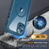71c7T-3k7XL._AC_SL1200_ Miracase for iPhone 13 Case 6.1'',Full-Body Magnetic Clear Bumper Case with Built-in 9H Tempered Glass Screen Protector,Military Drop Protection Outdoor Phone Case,Storm Blue