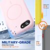 Miracase Magnetic for iPhone 17e Case & iPhone 16e Case, [Soft Anti-Scratch Microfiber Lining], Compatible with MagSafe, Silicone Shockproof Protection Phone Case for iPhone 17e/16e, Sand Pink