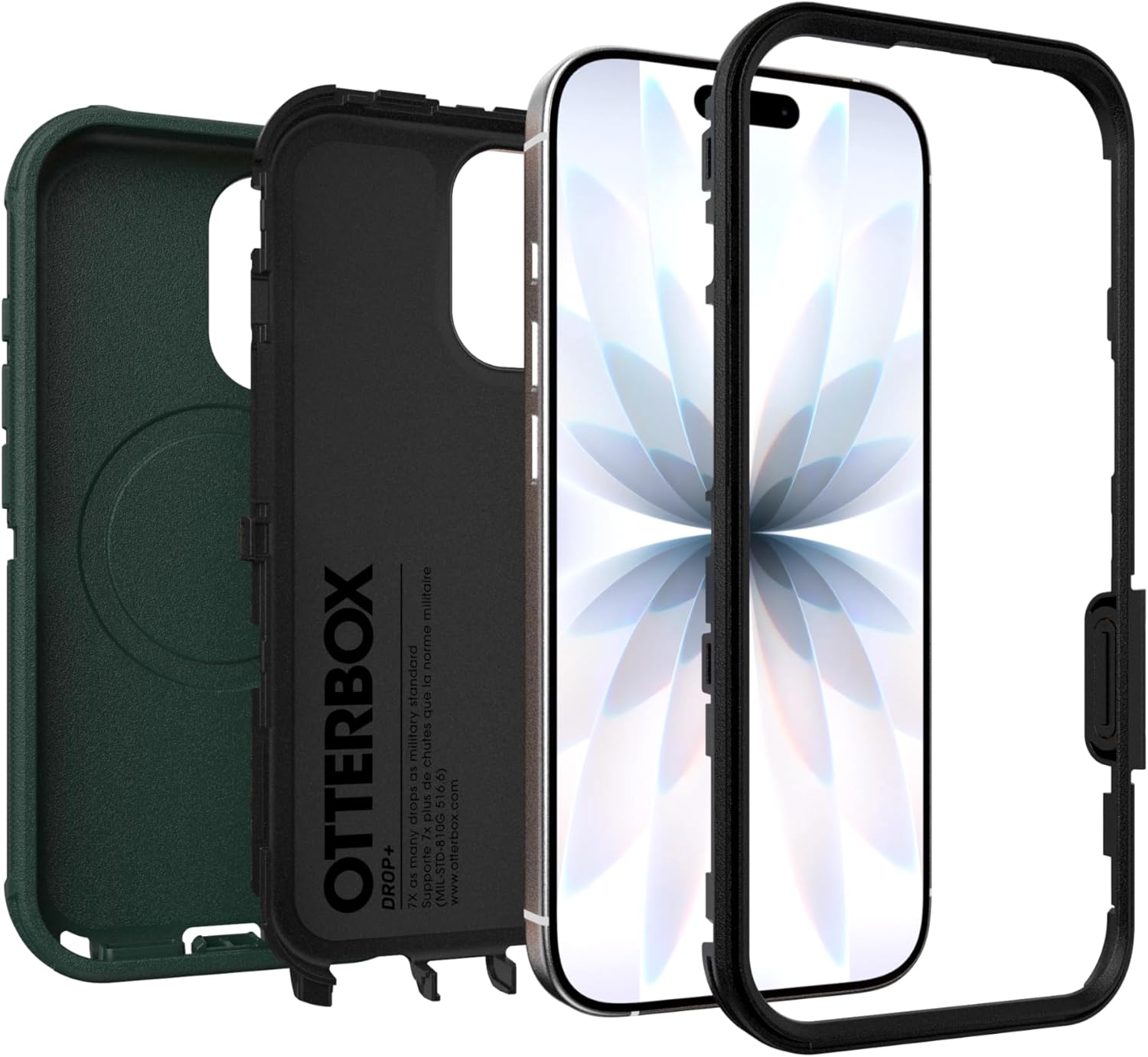 71cQKv1isiL._AC_SL1500_ OtterBox iPhone 17 (Only) - Defender Series Case - Roasted Cashew Mist (Green & Black) - Snaps on MagSafe - Tough - Rugged & Durable