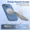 Miracase Compatible with iPhone 15 Case, [Soft Anti-Scratch Microfiber Lining], Liquid Silicone Case Gel Rubber Shockproof Drop Protection Phone Case for iPhone 15, Glass Blue